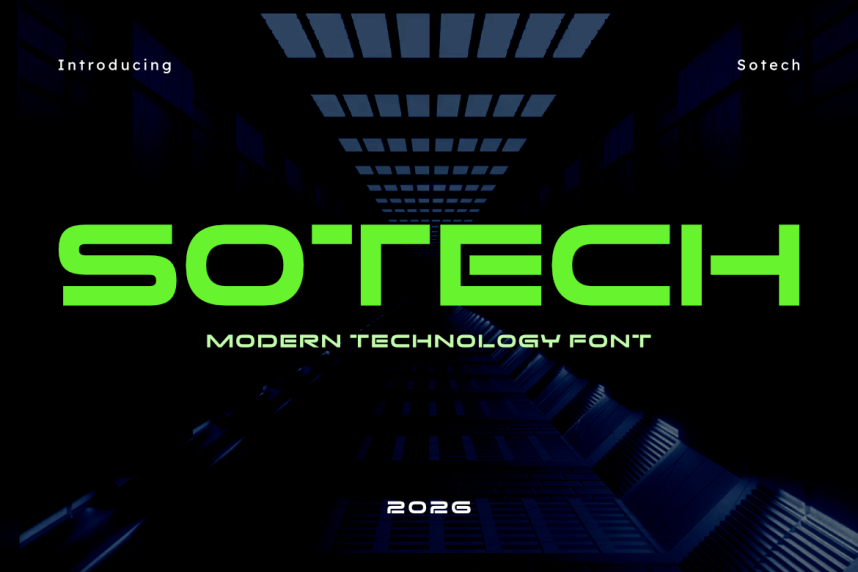 Sotech Futuristic Font - Befonts