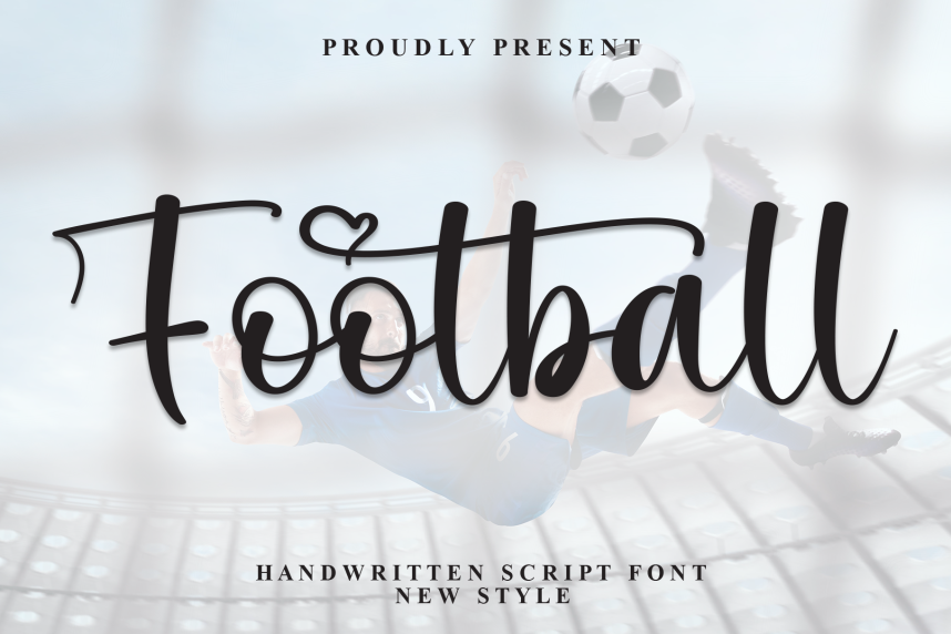Hi In Font Football Modern Script Font - Befonts