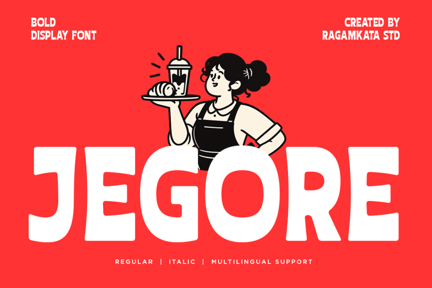 Jegore – Bold Retro Display Font - Befonts