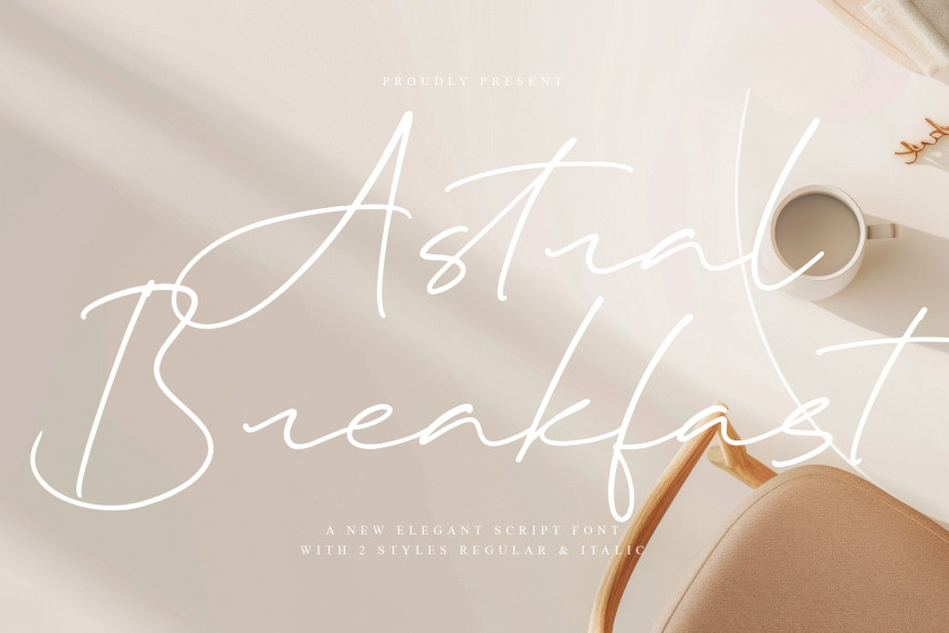 Numbers Font Stye Astral Breakfast Handwritten Font - Befonts
