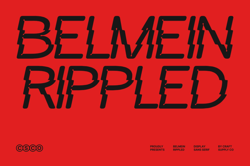 Belmein Rippled Font - Befonts
