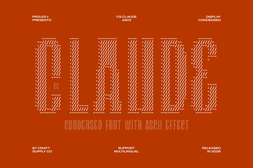 Hi In Font CS Claude Ascii Font - Befonts