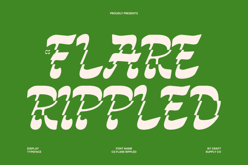 CS Flare Rippled Font - Befonts