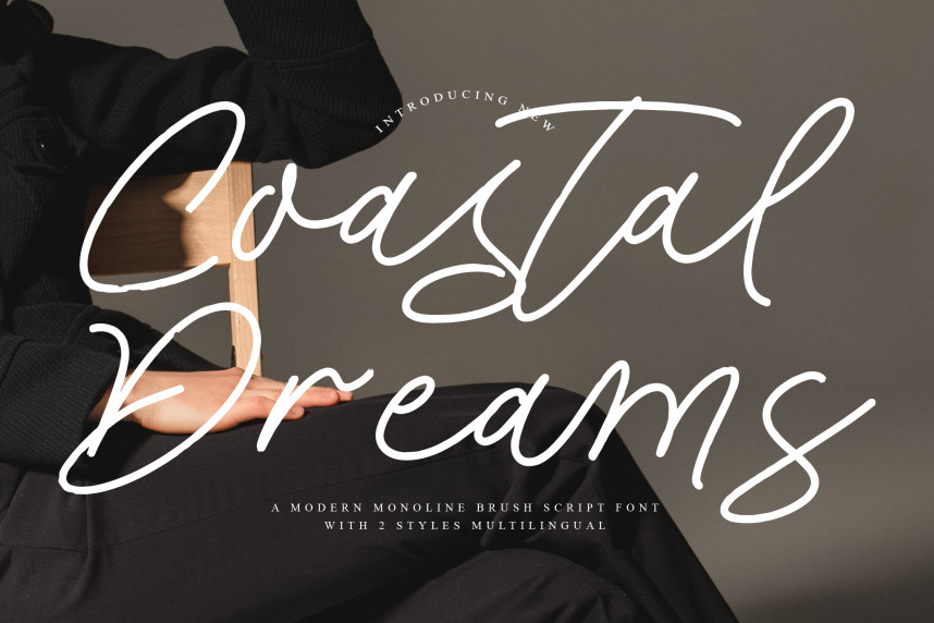 Numbers Font Stye Coastal Dreams Script Font - Befonts