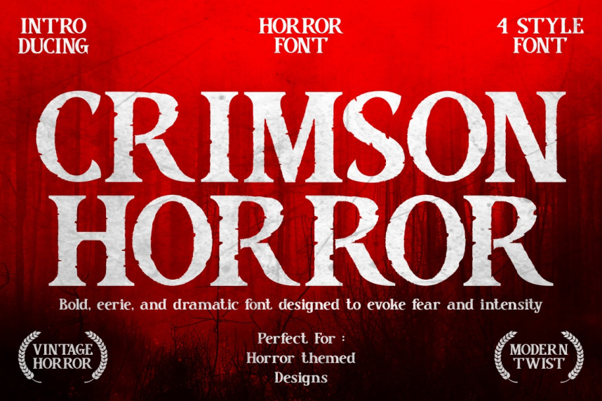 Crimson Horror Font - Befonts