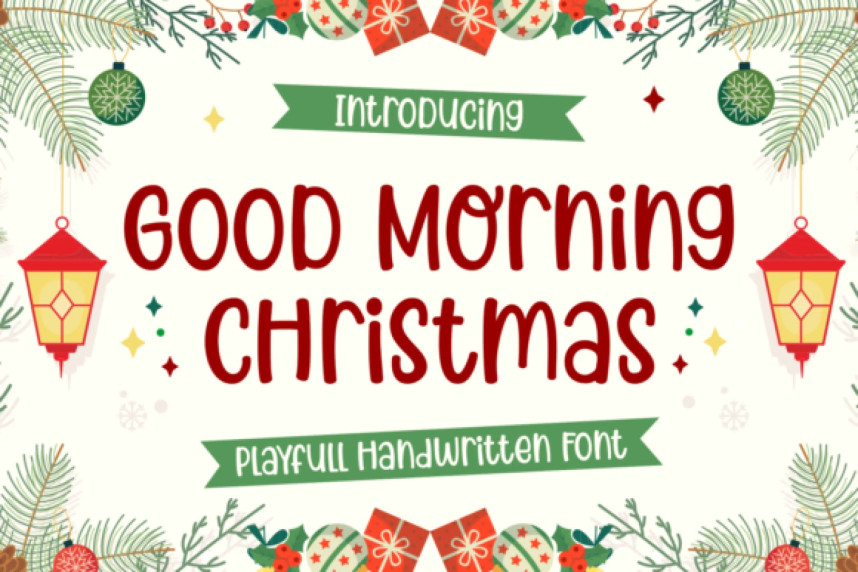Good Morning Christmas Font - Befonts