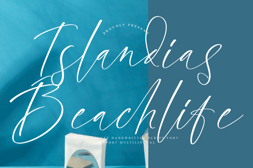 Numbers Font Stye Islandias Beachlife Script Font - Befonts