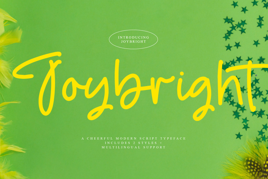 Numbers Font Stye Joybright Script Font - Befonts