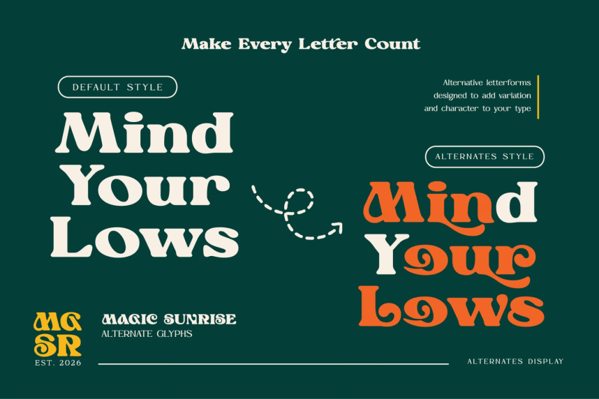 Magic Sunrise Font preview image 2