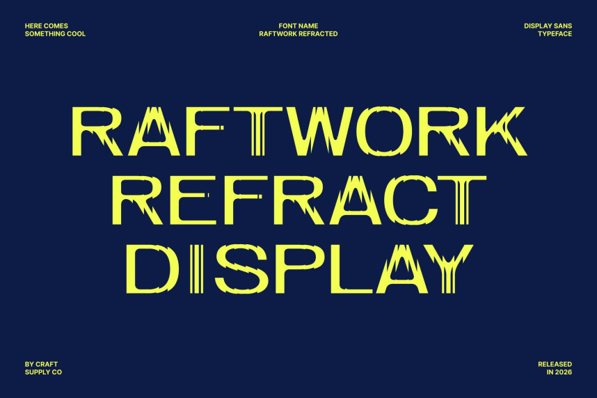 Raftwork Refracted Font preview image 1