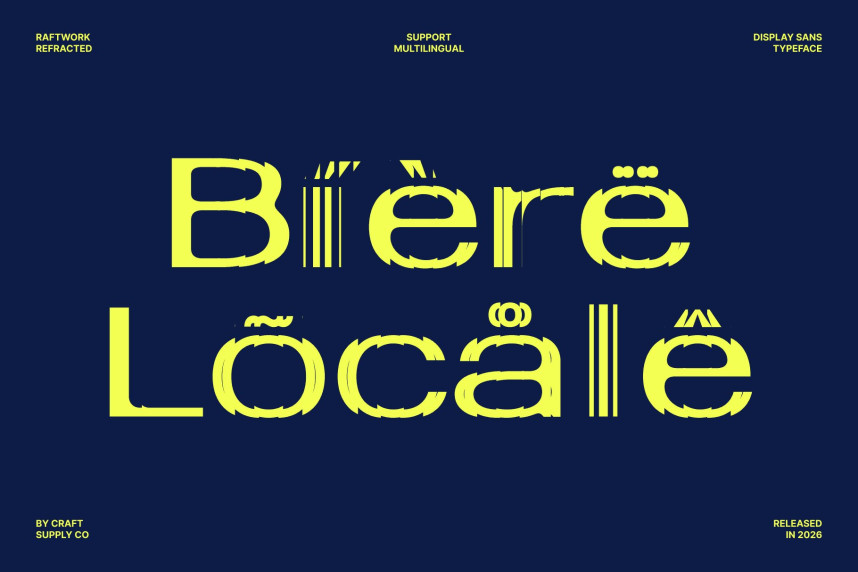 Raftwork Refracted Font preview image 4