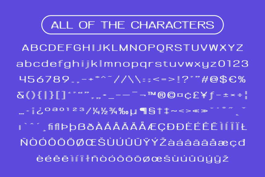 Raftwork Refracted Font preview image 5