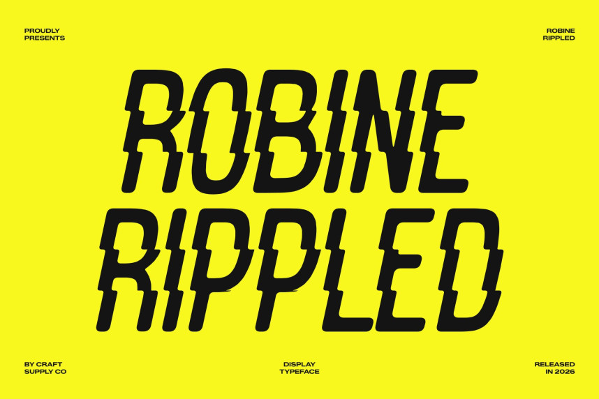 Robine Rippled Font - Befonts