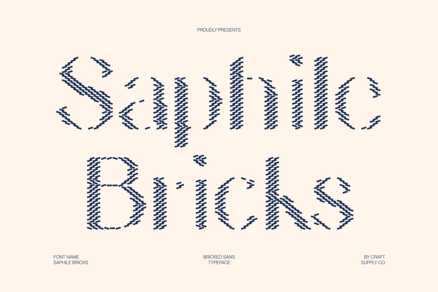Saphile Bricks Font - Befonts