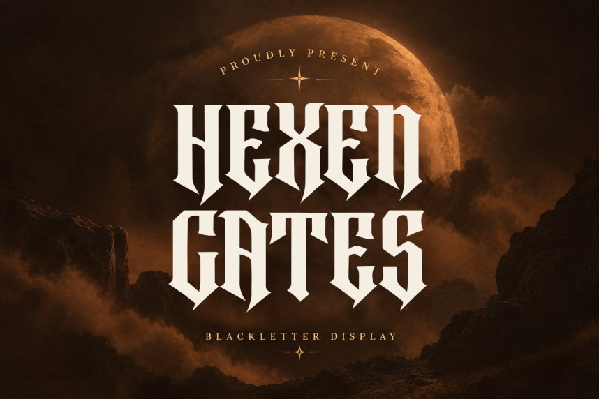 Numbers Font Stye Hexen Gates Font - Befonts